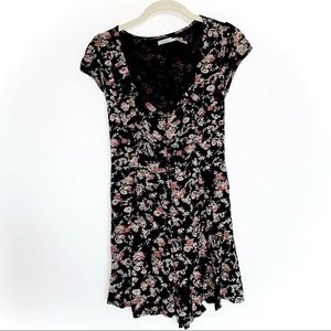 Medium Black Floral Kimchi Blue Romper